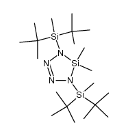 Tetraazasilacyclopent-2-ene, 1,4-bis[bis(1,1-dimethylethyl)methylsilyl]-5,5-dimethyl- 结构式