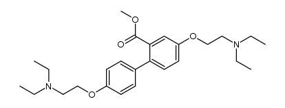 4,4'-双[2-(二乙氨基)乙氧基][1,1'-联苯]-2-羧酸甲酯 结构式