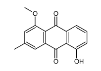 5-羟基-1-甲氧基-3-甲基-9,10-蒽二酮 结构式