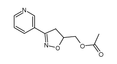 4,5-二氢-3-(3-吡啶基)-5-异恶唑甲醇-5-乙酸酯 结构式