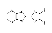 2-[4,5-双(甲硫基)-1,3-二硫杂环戊二烯-2-亚基]-5,6-二氢-1,3-二硫杂环并[4,5-b][1,4]二噻英 结构式