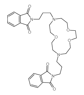 2-[3-[13-[3-(1,3-二氧代异吲哚-2-基)丙基]-1,4,10-三氧杂-7,13-二氮杂环十五碳-7-基]丙基]异吲哚-1,3-二酮 结构式