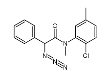 α-叠氮基-N-(2-氯-5-甲基苯基)-N-甲基苯乙酰胺 结构式