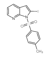 2-碘-1-[(4-甲基苯基)磺酰基]-1H-吡咯并[2,3-b]吡啶 结构式