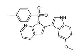 2-(5-甲氧基-1H-吲哚-3-基)-1-甲苯磺酰-1H-吡咯并[2,3-b]吡啶 结构式