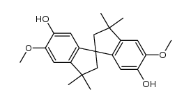 1,1'-Spirobi[1H-indene]-6,6'-diol, 2,2',3,3'-tetrahydro-5,5'-dimethoxy-3,3,3',3'-tetramethyl- 结构式