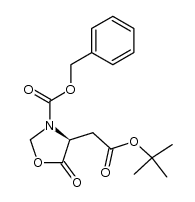 (4S)-5-氧代-3-[(苯基甲氧基)羰基]-4-恶唑烷乙酸-1,1-二甲基乙酯 结构式