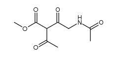 4-乙酰氨基-2-乙酰基-3-氧代丁酸甲酯 结构式