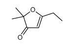 5-乙基-2,2-二甲基呋喃-3-酮 结构式