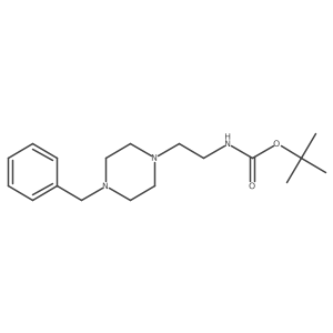 Carbamic acid, N-[2-[4-(phenylmethyl)-1-piperazinyl]ethyl]-, 1,1-dimethylethyl ester 结构式