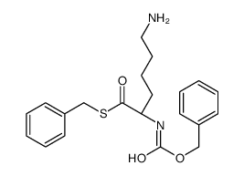 N-[(1S)-5-氨基-1-苄基硫基羰基-戊基]氨基甲酸苄酯 结构式