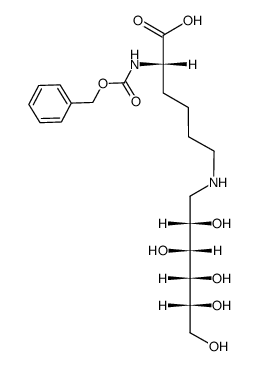 Nα-苄氧羰基-Nε-(1-脱氧-D-山梨糖醇-1-基)-L-赖氨酸 结构式
