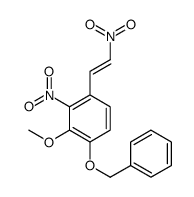 Benzene, 2-methoxy-3-nitro-4-(2-nitroethenyl)-1-(phenylmethoxy)- 结构式