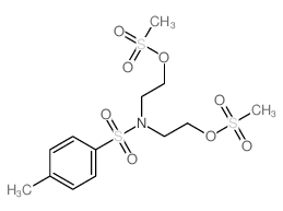 4-甲基-N,N-双(2-甲磺酰氧基乙基)苯磺酰胺 结构式