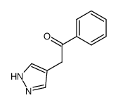 1-苯基-2-(1H-吡唑-4-基)乙酮 结构式