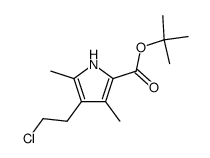 4-(2-氯乙基)-3,5-二甲基吡咯-2-羧酸叔丁酯 结构式