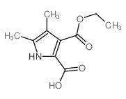 3-乙氧羰基-4,5-二甲基-1H-吡咯-2-羧酸 结构式