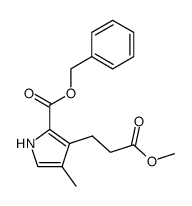1H-Pyrrole-3-propanoic acid, 4-methyl-2-[(phenylmethoxy)carbonyl]-, methyl ester 结构式