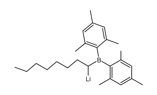 Lithium, [1-[bis(2,4,6-trimethylphenyl)boryl]octyl]- (9CI) 结构式