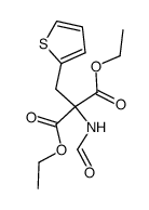 Propanedioic acid, 2-(formylamino)-2-(2-thienylmethyl)-, 1,3-diethyl ester 结构式