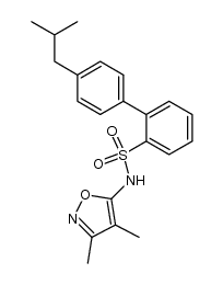[1,1'-Biphenyl]-2-sulfonamide, N-(3,4-dimethyl-5-isoxazolyl)-4'-(2-methylpropyl)- 结构式