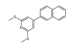 2,6-双(甲硫基)-4-(2-萘基)吡啶 结构式