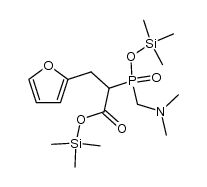 2-Furanpropanoic acid, α-[[(dimethylamino)methyl][(trimethylsilyl)oxy]phosphinyl]-, trimethylsilyl ester 结构式