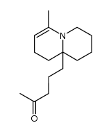 2-Pentanone, 5-(1,2,3,4,8,9-hexahydro-6-methyl-9aH-quinolizin-9a-yl)- 结构式