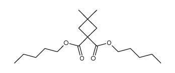 1,1-Cyclobutanedicarboxylic acid, 3,3-dimethyl-, 1,1-dipentyl ester 结构式