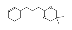 1,3-Dioxane, 2-[3-(2-cyclohexen-1-yl)propyl]-5,5-dimethyl- 结构式