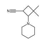 3,3-二甲基-2-(1-哌啶基)环丁烷甲腈 结构式