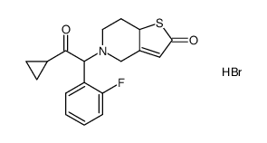 5-[2-环丙基-1-(2-氟苯基)-2-氧代乙基]-5,6,7,7a-四氢噻吩并[3,2-c]吡啶-2(4H)-酮 氢溴酸盐(1:1) 结构式