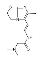 Glycine, N,N-dimethyl-, [(2,3-dihydro-6-methylimidazo[2,1-b]thiazol-5-yl)methylene]hydrazide (9CI) 结构式
