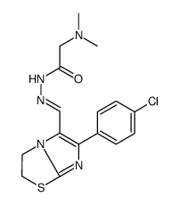 Glycine, N,N-dimethyl-, [[6-(4-chlorophenyl)-2,3-dihydroimidazo[2,1-b]thiazol-5-yl]methylene]hydrazide (9CI) 结构式