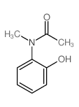 N-(2-羟苯基)-N-甲基乙酰胺 结构式