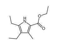 4,5-二乙基-3-甲基-1H-吡咯-2-羧酸乙酯 结构式