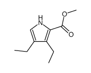 1H-Pyrrole-2-carboxylic acid, 3,4-diethyl-, methyl ester 结构式