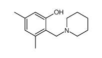 3,5-二甲基-2-(1-哌啶基甲基)苯酚 结构式