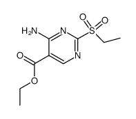 4-氨基-2-(乙基磺酰基)嘧啶-5-羧酸乙酯 结构式