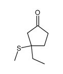 3-乙基-3-(甲硫基)环戊酮 结构式