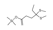 Silane, trimethyl[[1-methylene-4,4-bis(methylthio)hexyl]oxy]- 结构式