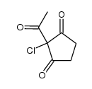 2-乙酰基-2-氯环戊烷-1,3-二酮 结构式