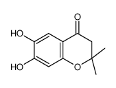 6,7-二羟基-2,2-二甲基-2,3-二氢-4H-苯并吡喃-4-酮 结构式
