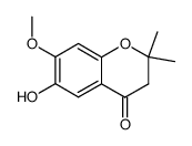 2,2-二甲基-6-羟基-7-甲氧基-4-色满酮 结构式