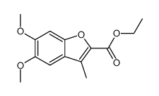 5,6-二甲氧基-3-甲基苯并呋喃-2-羧酸乙酯 结构式