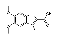 5,6-二甲氧基-3-甲基苯并呋喃-2-羧酸 结构式