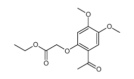 Acetic acid, 2-(2-acetyl-4,5-dimethoxyphenoxy)-, ethyl ester 结构式