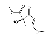 3-Cyclopentene-1-carboxylic acid, 1-hydroxy-4-methoxy-2-oxo-, methyl ester, (1R)- 结构式