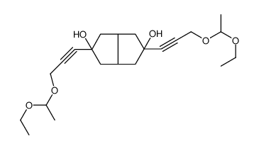 2,5-双[3-(1-乙氧基乙氧基)丙-1-炔基]-1,3,3a,4,6,6a-六氢戊搭烯-2,5-二醇 结构式