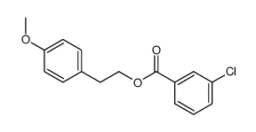 3-氯苯甲酸4-甲氧基苯乙酯 结构式